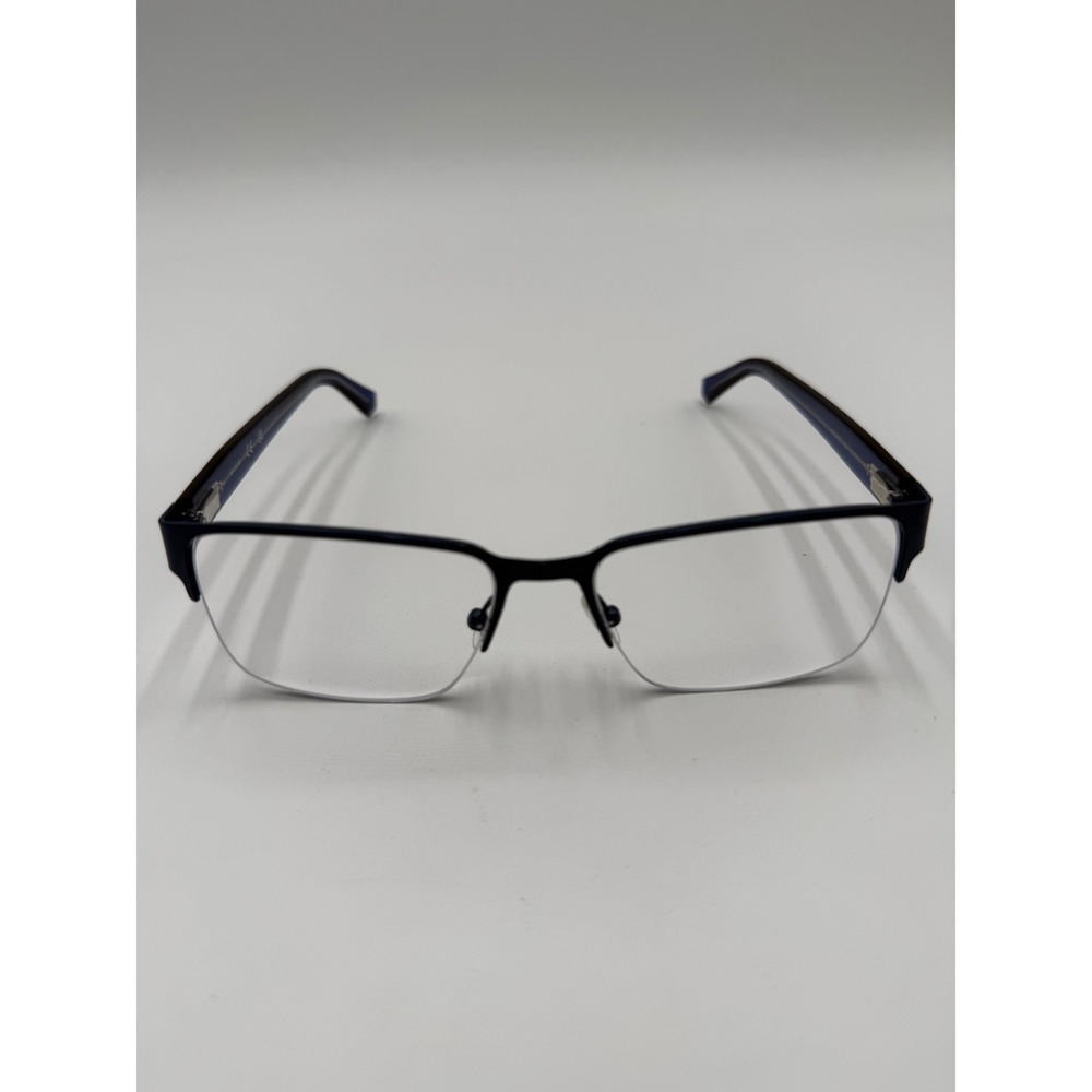 Guess Eyeglasses Men 55-17-140 Blue Excellent Semi Rimless Rectangular GU50005